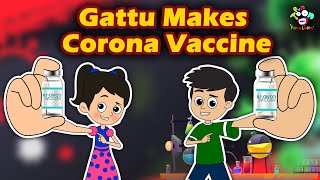 Gattu Makes Corona Vaccine  Corona Vaccine  Covid  19  English Animated Stories English Cartoon [upl. by Akin]