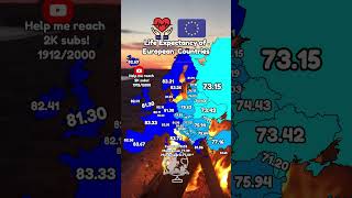 Life Expectancy of European Countries mapper europe geography shorts fyp history countryballs [upl. by Selrahcnhoj821]