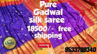 Pure Gadwal silk sarees [upl. by Jari465]