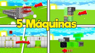 ⭐5 Máquinas Úteis de Redstone que QUALQUER UM Pode Fazer no Minecraft [upl. by Ahsenod]