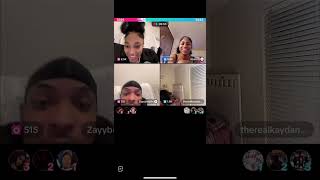 Nyema Nadia J Kay Danielle and Zay Tiktok live 87 [upl. by Artinek]