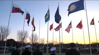 Swedens accession ceremony joining NATO Allied Command Transformation [upl. by Tildi640]