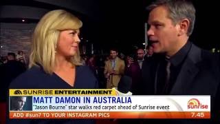 Flirty Samantha Armytage unleashes her charm on Matt Damon [upl. by Haelhsa390]