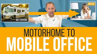 Motorhome to Mobile Office Transformation  RV Remodel [upl. by Hildick819]