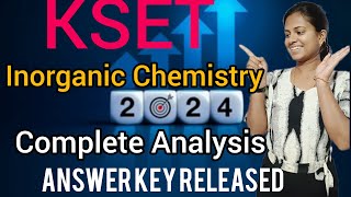 KSET 2024 Chemical scienceInorganic chemistry Analysis education kset chemistry msc2023 [upl. by Dercy]