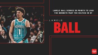 LaMelo Ball scores 36 to lead Hornets past Celtics in OT [upl. by Antebi]