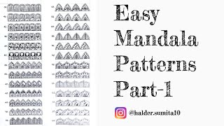 100 Easy Mandala Patterns For Beginners Part1 [upl. by Annodam]