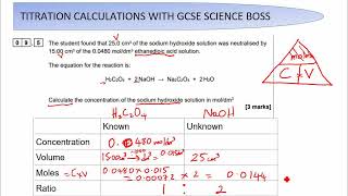 Titration calculations practice for Triple science chemistryGuaranteed method Past paper questions [upl. by Dominica]