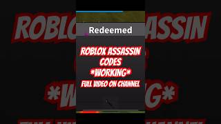 ROBLOX ASSASSIN CODES robloxassassin [upl. by Saville]