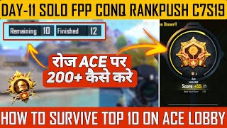 FPP SOLO DAY 11  SOLO FPP CONQUEROR TIPS  HOW TO SURVIVE LAST ZONE SOLO FPP  SOLO FPP OMii YT [upl. by Farra]