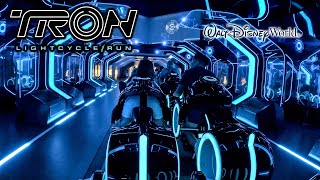 TRON Lightcycle Run Roller Coaster On Ride 4K POV with Queue Walt Disney World 2023 07 01 [upl. by Ahsienet473]