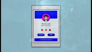 how to make profile card  css profile card design [upl. by Anilys]