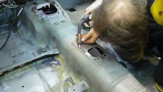 Part 15 Repairing The Transmission Tunnel  My 76 Mazda RX5 Cosmo Restoration [upl. by Avitzur]