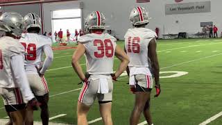 Ohio State spring football defensive back drills [upl. by Korwin]