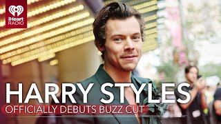 Harry Styles Officially Debuts Buzz Cut While Launching New Fragrance  Fast Facts [upl. by Talbott]