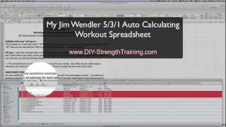 Jim Wendler 531 Workout Spreadsheet [upl. by Angeline]