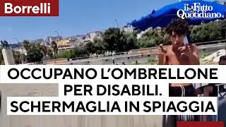 Giovani occupano lombrellone destinato ai disabili Lo sfogo di Borrelli Avs in spiaggia [upl. by Bernt457]