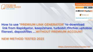 NEW Premium Link Generator 2023 WORKED  FREE in description [upl. by Llednew144]