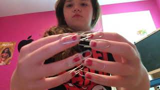 Asmr paper clip nails really good triggers [upl. by Asereht]