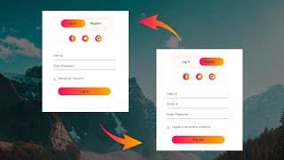 How To Make Login amp Registration Form Using HTML And CSS Step By Step [upl. by Voleta]