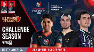 🔴LIVE ESL NORTH AMERICA W2 Clash of Clans  Snapdragon Pro Series CHALLENGE CASTERS SOCKERS Y SHION [upl. by Noirb]