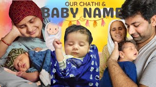 Our Baby Name and chathi Function Humne itni late chathi kyu manai  Priya Rao Baby Name [upl. by Yila]