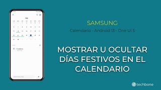 Mostrar u Ocultar los Días Festivos en el Calendario  Samsung Android 13  One UI 5 [upl. by Tiffi]