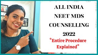 Complete Guide to NEET MDS Counselling 2022 Admit card Registration Application form Fees amp More [upl. by Nylhtak673]