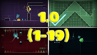 10 STYLED LEVELS SERIES BY Xandog  ALL 19 LEVELS  COINS  Geometry Dash 2206 [upl. by Atreb]