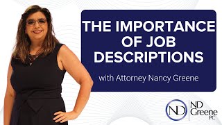 Why You Must Have Job Descriptions  Employment Law [upl. by Napra]