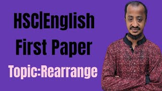 Technique to get good marks in rearrangeHSCEnglish First Paper [upl. by Radcliffe]