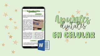 ✨📱 APUNTES BONITOS EN WORD DESDE EL CELULAR ✨📱  APUNTESBONITOSDIG [upl. by Liuka]