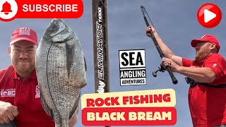 Shore Fishing UK  Rock Fishing For Black Bream  Sea Fishing Uk  Specimen Hunter  Monster Fish🚨 [upl. by Noeruat]