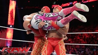 The Lucha Dragons vs Los Matadores Raw â€“ 27 Juli 2015 [upl. by Yeknarf282]