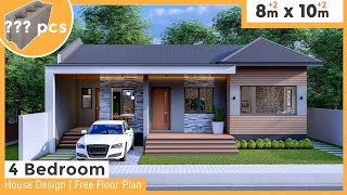 Maximized Lot for 8 x 10m House Design  Watch Video for Pros Cost amp Materials 92sq m  990sq ft [upl. by Peppel84]