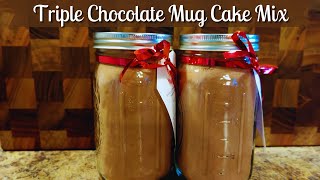 Triple Chocolate Mug Cake Mix  Homemade Christmas Presents  Gifts In A Jar  Homemade Cake Mix [upl. by Ativ]