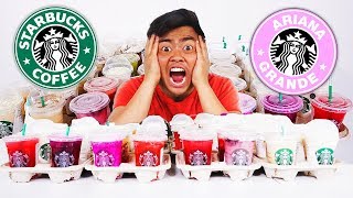 I Ordered Every Drink From STARBUCKS Pinkity Drinkity [upl. by Rowan]