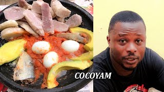 Pure Ghanaian dish Cocoyam Ampesi with pepper dip learn to prepare with Ghanas finest chef Kay [upl. by Jaela]