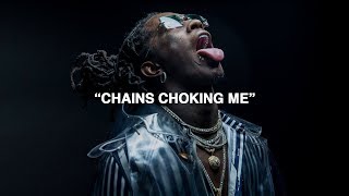 Young Thug  Chains Choking Me ft Gunna Official Visualizer [upl. by Hsirt]