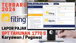 CARA LAPOR SPT TAHUNAN PRIBADI ONLINE 1770 S UNTUK PEGAWAIKARYAWAN SWASTA DI TAHUN 2024 [upl. by Yud472]