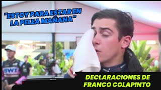 Franco Colapinto Analizó cómo estuvo el auto y su performance Luego de las prácticas 1y2 F1 radio [upl. by Ahselef]