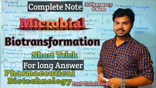 Microbial Biotransformation Short trick for long Answer Application BPharmacy 6 Sem Bioconversion [upl. by Assadah]