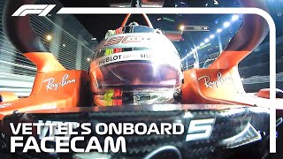 Blink and Youll Miss It Facecam with Sebastian Vettel  2019 Singapore Grand Prix [upl. by Napra]