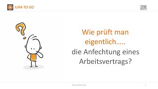 Jura2Go Arbeitsrecht  Anfechtung des Arbeitsverhältnisses ► juracademyde [upl. by Inig100]