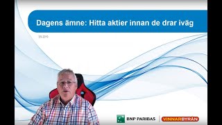 Tobbe Spekulerar 392019 Hitta aktier innan de drar iväg [upl. by Korney]