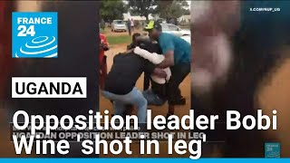 Ugandan opposition leader Bobi Wine shot in the leg by police • FRANCE 24 English [upl. by Klinger347]