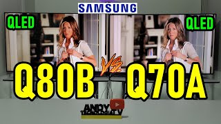 SAMSUNG Q80B vs Q70A Panel ADS vs Panel VA Smart TVs QLED 4K con HDMI 21 [upl. by Adnuahsor]