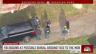 Gambino crime family investigation FBI digging for bodies at possible burial ground  NBC New York [upl. by Dnaleel]