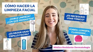 CÓMO HACER LA LIMPIEZA FACIAL DOBLE LIMPIEZA PRODUCTOS  CEPILLO ES NECESARIO FOREO LUMISPA [upl. by Leimaj960]