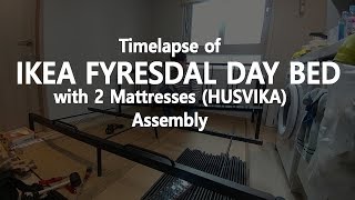 How to Assemble  IKEA 퓌레스달 Fyresdal 데이베드매트리스2 블랙 후스비카 하드 조립 [upl. by Wainwright423]